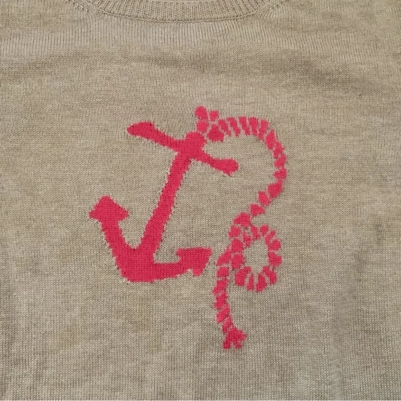 Lilly Pulitzer Beige Sweater with Anchor Design - Picture 5 of 10